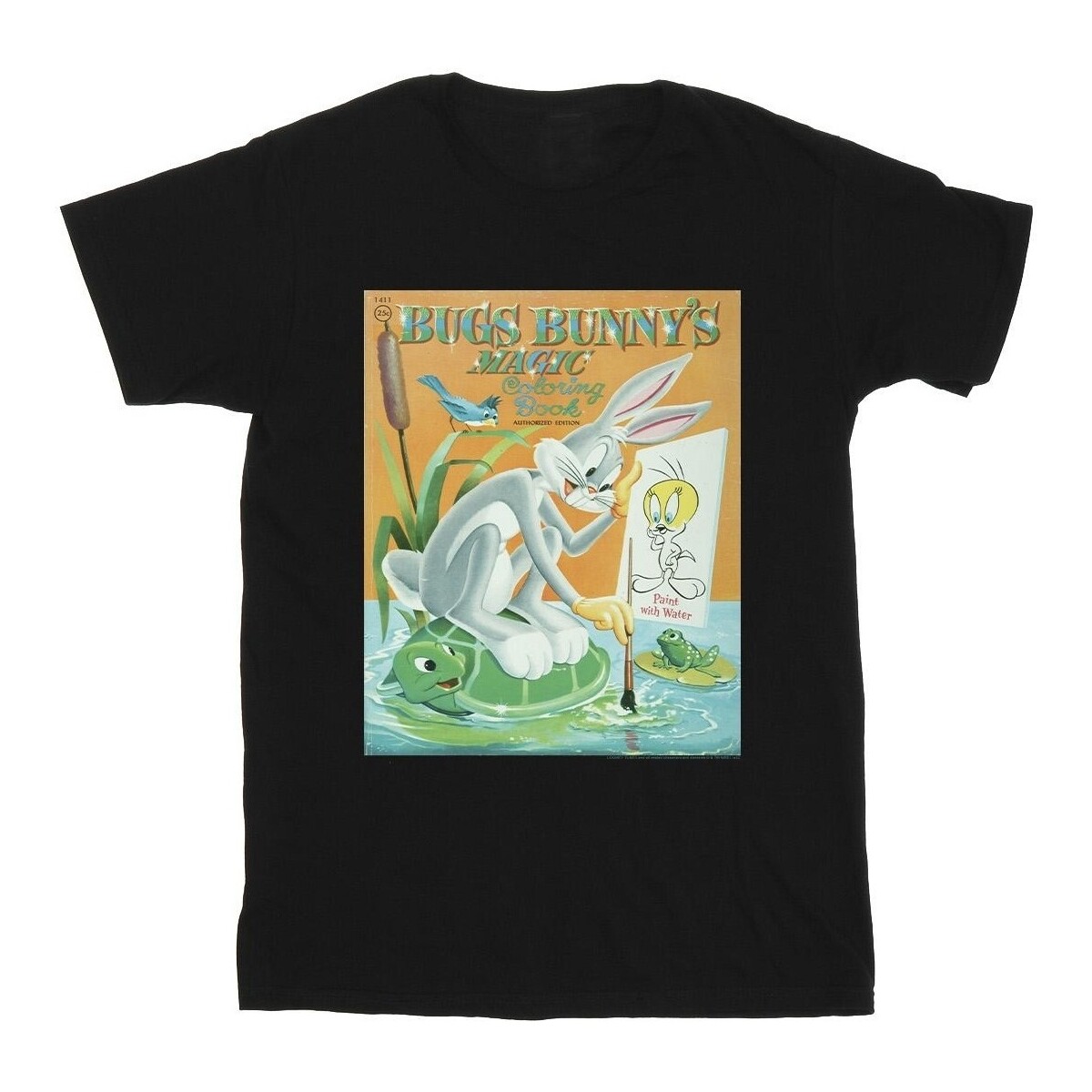 textil Niño Camisetas manga corta Dessins Animés Bugs Bunny Colouring Book Negro