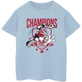 textil Niño Camisetas manga corta Dessins Animés Bugs Bunny Champions Azul