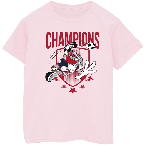 textil Niño Camisetas manga corta Dessins Animés Bugs Bunny Champions Rojo