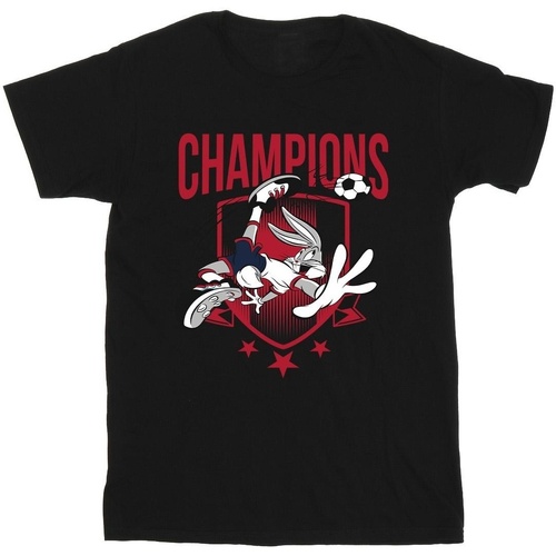 textil Niño Tops y Camisetas Dessins Animés Bugs Bunny Champions Negro