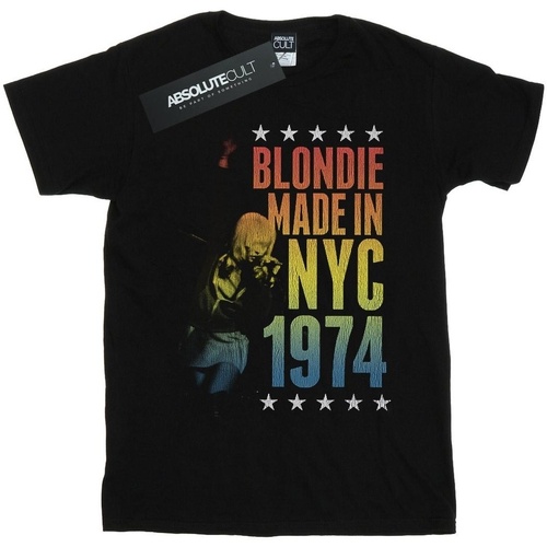 textil Hombre Camisetas manga larga Blondie Rainbow NYC Negro