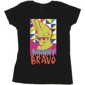 textil Mujer Camisetas manga larga Johnny Bravo Multi Triangles Pop Art Negro