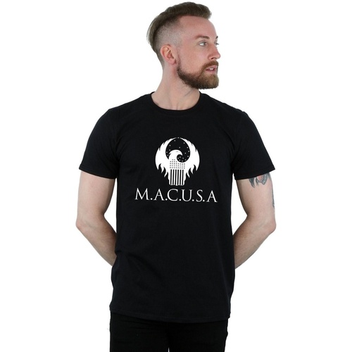 textil Hombre Camisetas manga larga Fantastic Beasts MACUSA Logo Negro
