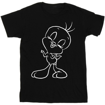 textil Niña Camisetas manga larga Dessins Animés Tweety Pie Outline Negro