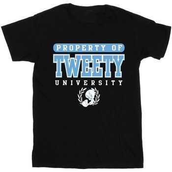 textil Niña Camisetas manga larga Dessins Animés Tweety Property Of University Negro