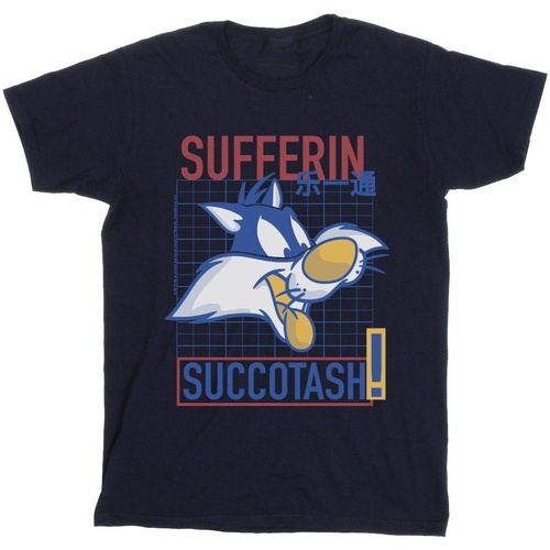 textil Niña Camisetas manga larga Dessins Animés Sylvester Sufferin Succotash Azul