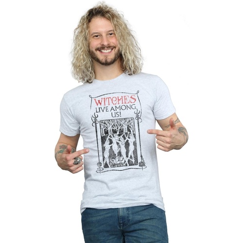 textil Hombre Camisetas manga larga Fantastic Beasts Witches Live Among Us Gris
