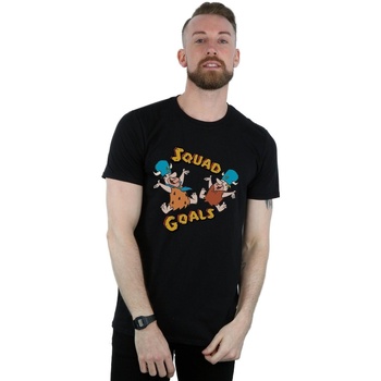 textil Hombre Camisetas manga larga The Flintstones Squad Goals Negro