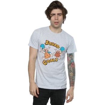 textil Hombre Camisetas manga larga The Flintstones Squad Goals Gris