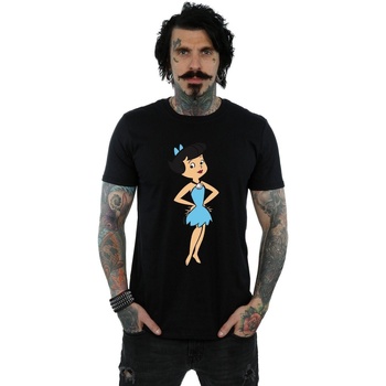 textil Hombre Camisetas manga larga The Flintstones  Negro