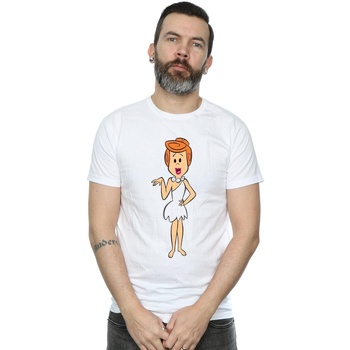 textil Hombre Camisetas manga larga The Flintstones Wilma Flintstone Classic Pose Blanco