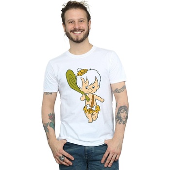 textil Hombre Camisetas manga larga The Flintstones Bamm Bamm Classic Pose Blanco