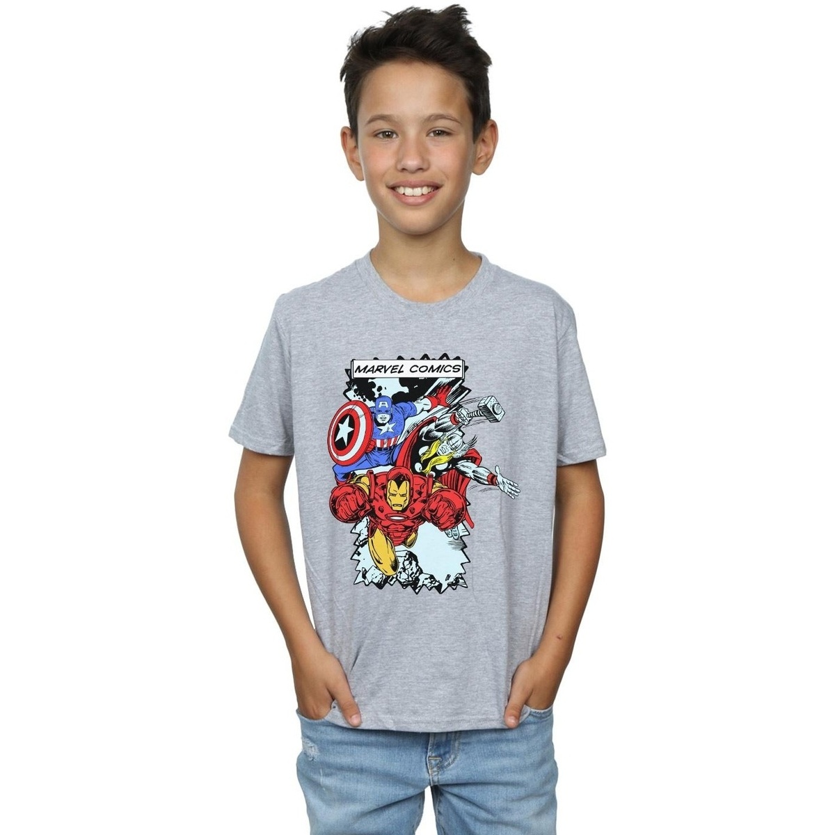 textil Niño Camisetas manga corta Marvel Comic Characters Gris