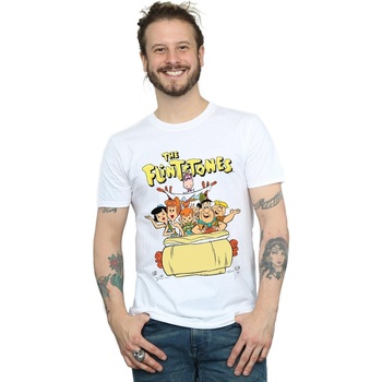 textil Hombre Camisetas manga larga The Flintstones The The Ride Blanco