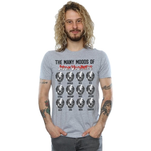 textil Hombre Camisetas manga larga Friday 13Th The Many Moods Of Jason Voorhees Gris