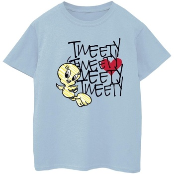 textil Niña Camisetas manga larga Dessins Animés Tweety Love Heart Azul