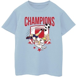 textil Niña Camisetas manga larga Dessins Animés Lola Football Champions Azul