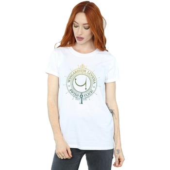 textil Mujer Camisetas manga larga Harry Potter Wingardium Leviosa Spells Charms Blanco