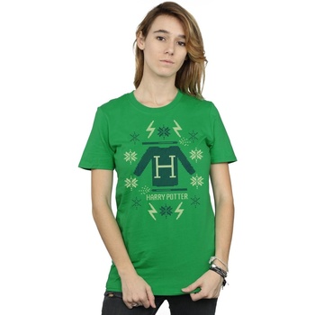 textil Mujer Camisetas manga larga Harry Potter BI26454 Verde