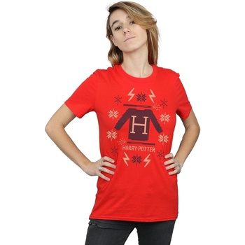 textil Mujer Camisetas manga larga Harry Potter Christmas Knit Rojo