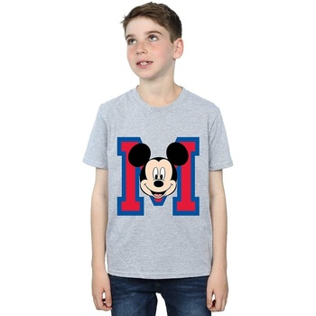 textil Niño Camisetas manga corta Disney Mickey Mouse M Face Gris