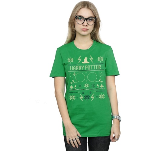 textil Mujer Camisetas manga larga Harry Potter BI26479 Verde