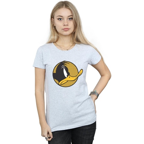 textil Mujer Camisetas manga larga Dessins Animés Daffy Duck Dotted Profile Gris