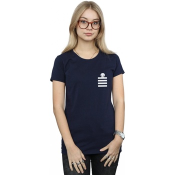 textil Mujer Camisetas manga larga Dessins Animés Tweety Pie Striped Faux Pocket Azul