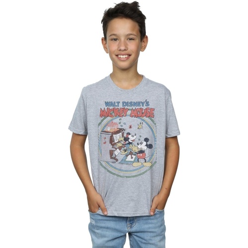 textil Niño Camisetas manga corta Disney Mickey Mouse Piano Gris