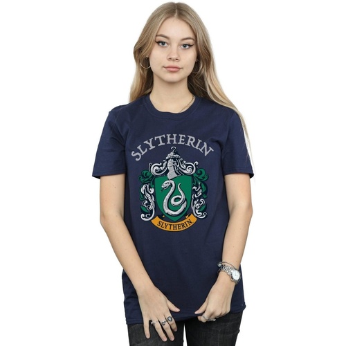 textil Mujer Camisetas manga larga Harry Potter Slytherin Crest Azul