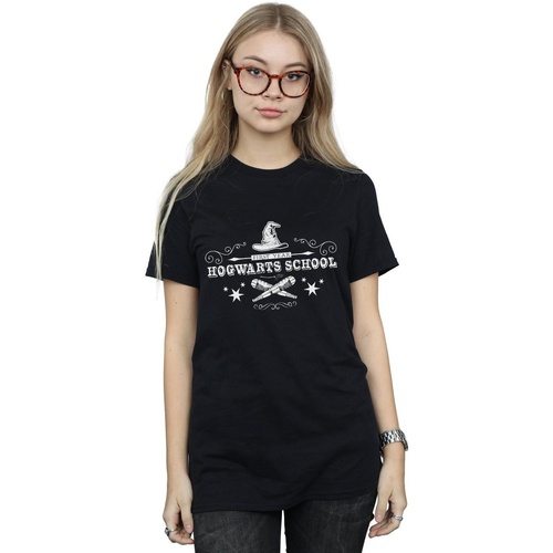 textil Mujer Camisetas manga larga Harry Potter Hogwarts First Year Negro