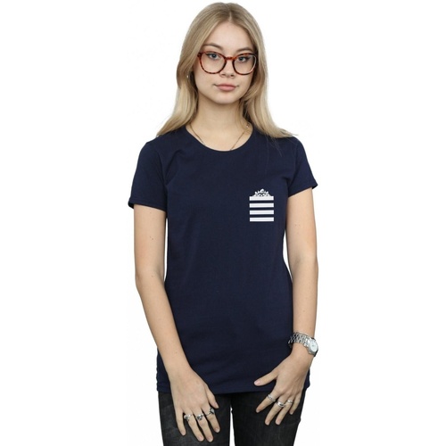 textil Mujer Camisetas manga larga Dessins Animés Taz Stripes Faux Pocket Azul