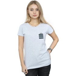 textil Mujer Camisetas manga larga Dessins Animés Taz Stripes Faux Pocket Gris