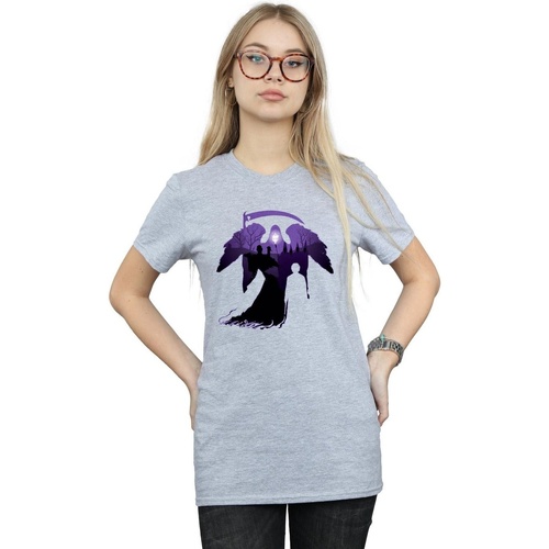 textil Mujer Camisetas manga larga Harry Potter Graveyard Silhouette Gris