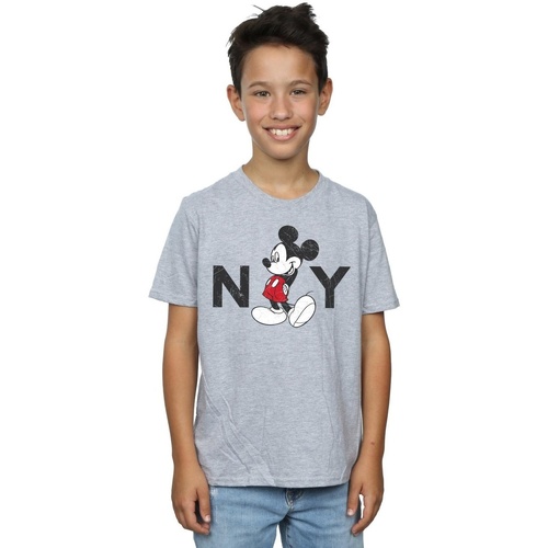 textil Niño Tops y Camisetas Disney Mickey Mouse NY Gris