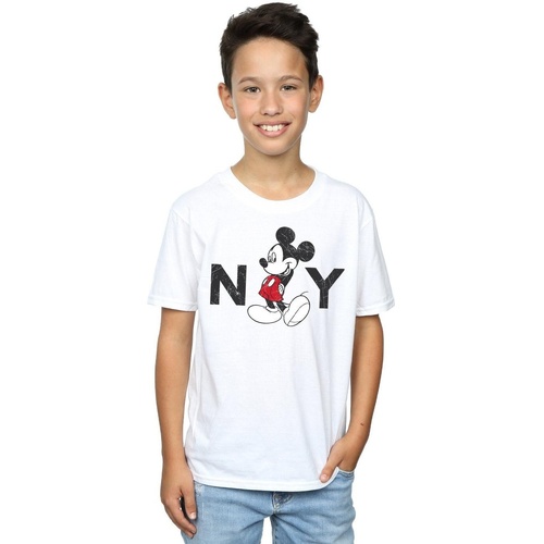 textil Niño Camisetas manga corta Disney Mickey Mouse NY Blanco