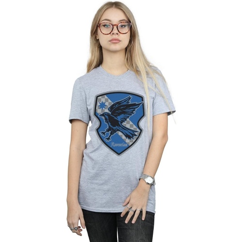 textil Mujer Camisetas manga larga Harry Potter Ravenclaw Crest Flat Gris