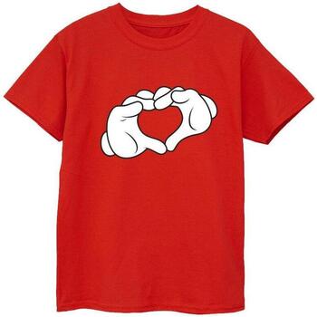 textil Niño Camisetas manga corta Disney Mickey Mouse Heart Hands Rojo