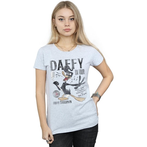 textil Mujer Camisetas manga larga Dessins Animés Daffy Duck Concert Gris