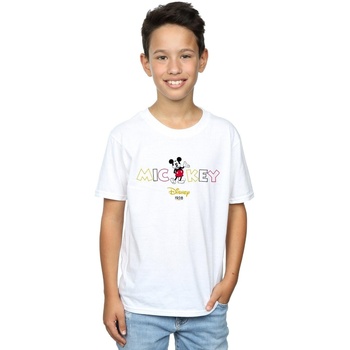 textil Niño Camisetas manga corta Disney Mickey Mouse 1928 Blanco