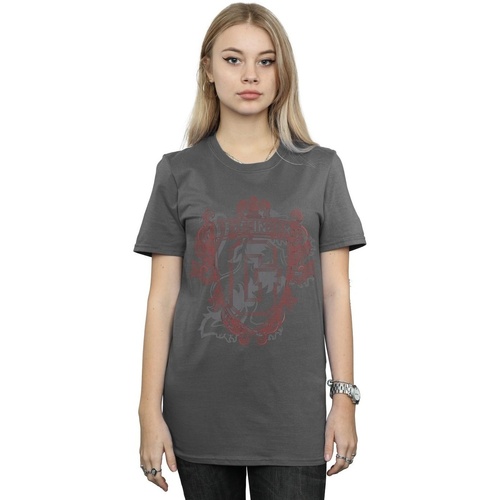 textil Mujer Camisetas manga larga Harry Potter Gryffindor Lion Crest Multicolor