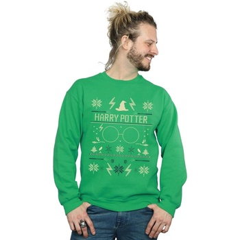 textil Hombre Sudaderas Harry Potter Christmas Pattern Verde