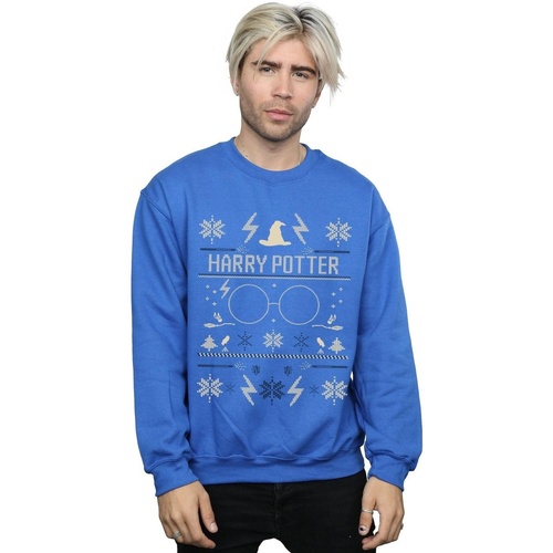 textil Hombre Sudaderas Harry Potter Christmas Pattern Azul