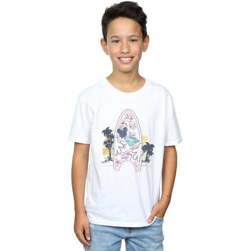 textil Niño Camisetas manga corta Disney Mickey Mouse Surf Fever Blanco