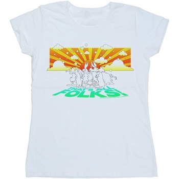 textil Mujer Camisetas manga larga Dessins Animés Group Sunset Blanco