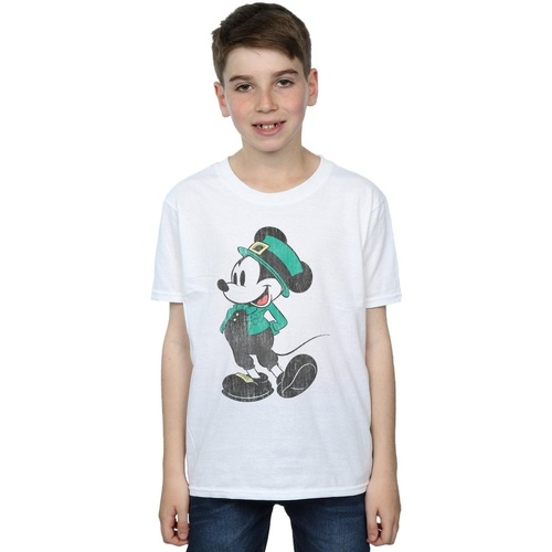 textil Niño Camisetas manga corta Disney Mickey Mouse St Patrick Costume Blanco