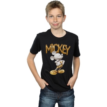 textil Niño Camisetas manga corta Disney Mickey Mouse Gold Statue Negro