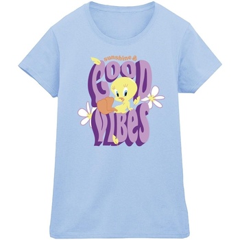 textil Mujer Camisetas manga larga Dessins Animés Tweeday Sunshine & Good Vibes Azul