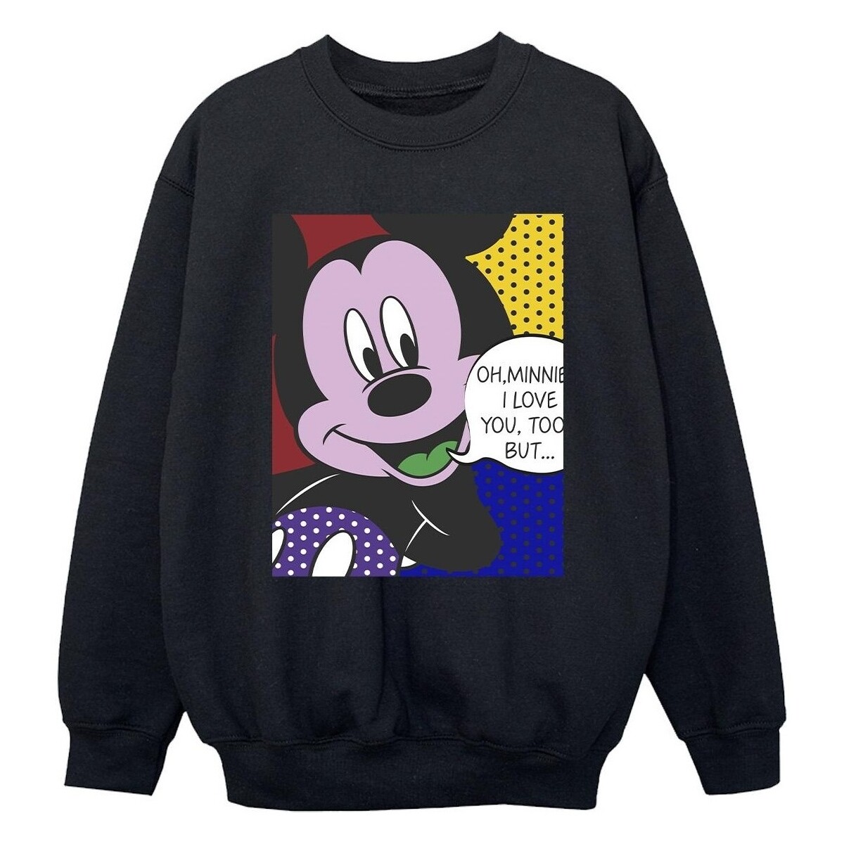 textil Niño Sudaderas Disney Mickey Mouse Oh Minnie Pop Art Negro