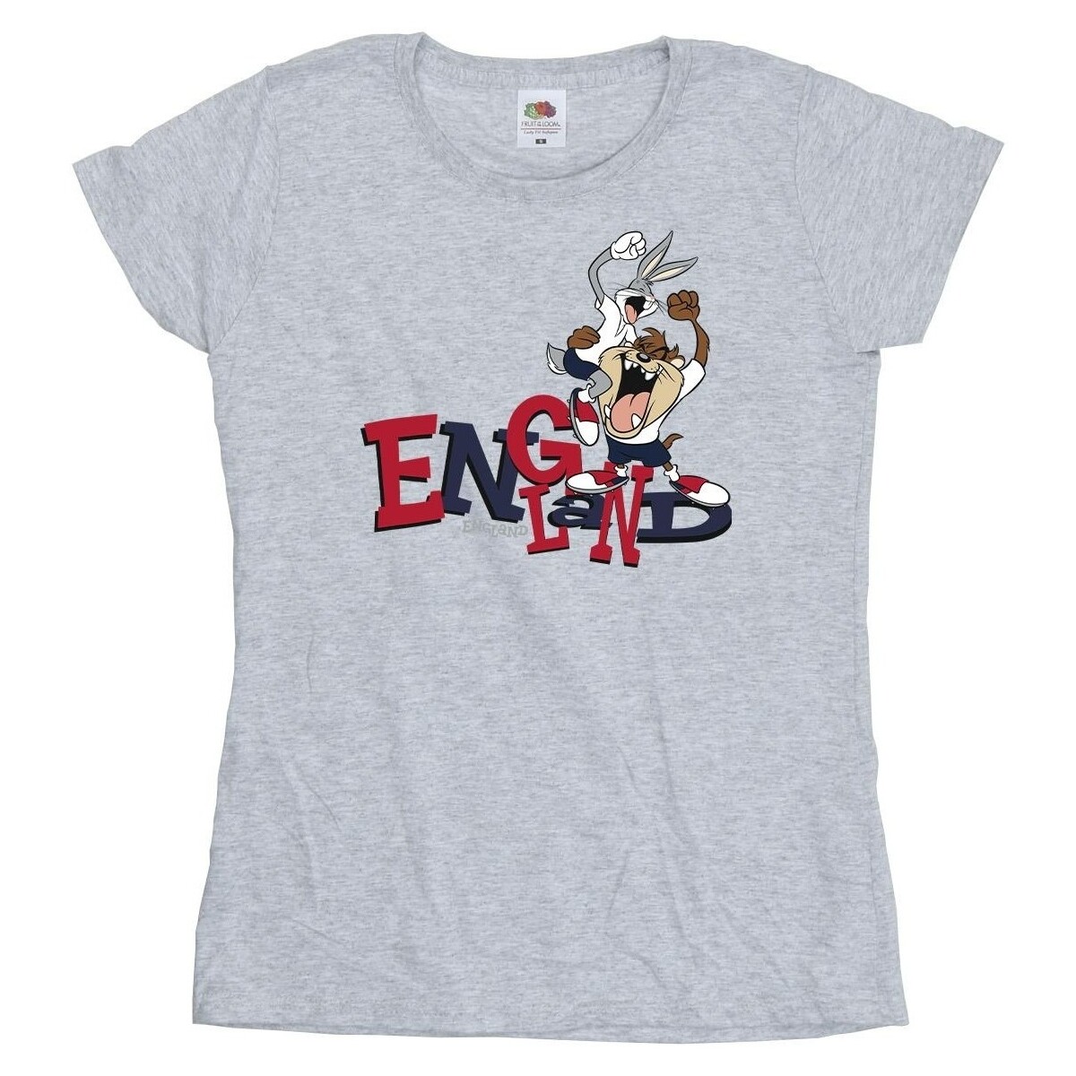 textil Mujer Camisetas manga larga Dessins Animés Bugs & Taz England Gris